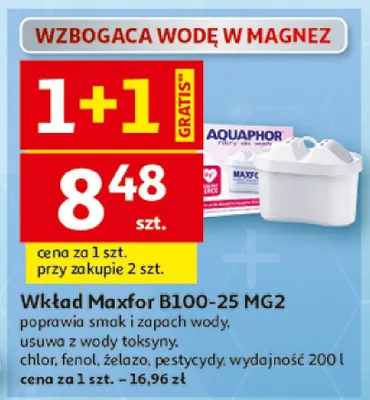 Wkład filtrujący Aquaphor Maxfor B100-25 MG2 promocja w Auchan