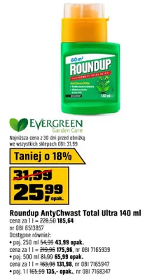Roundup AntyChwast Total Ultra 140 ml promocja w OBI