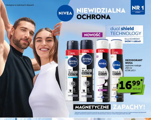 Dezodorant Nivea Men Black & White Invisible Fresh promocja w Groszek