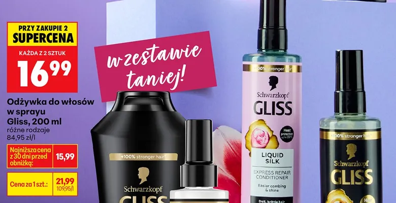 Odżywka do włosów w sprayu promocja w Biedronka