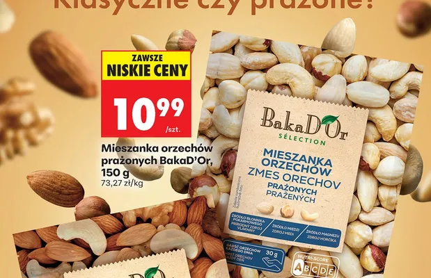 Mieszanka orzechów prażonych 150 g promocja w Biedronka