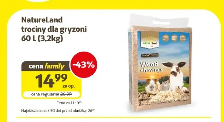 Trociny dla gryzoni NatureLand promocja w Super Zoo