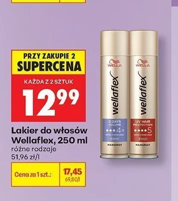 Lakier do włosów Wellaflex 2 Days Volume promocja w Biedronka