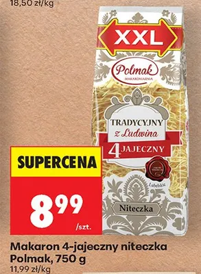 Makaron 4-jajeczny niteczka promocja w Biedronka