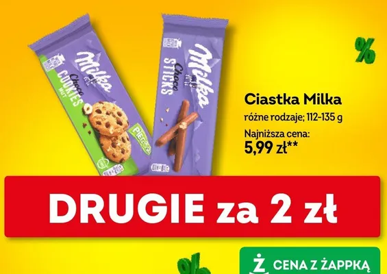 Ciastka Milka Choco Cookies Nut promocja w Żabka