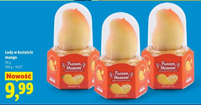 Lody w kształcie mango Frozen Heaven promocja w Lidl