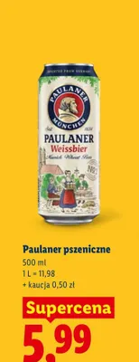 Piwo Paulaner pszeniczne promocja w Lidl