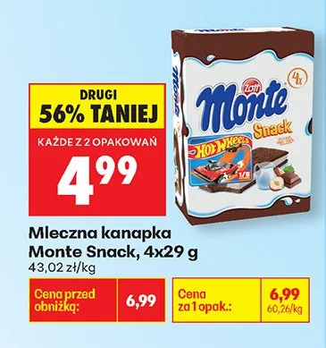 Mleczna kanapka Snack promocja w Biedronka