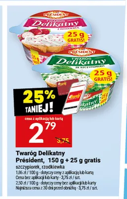 Twaróg Delikatny rzodkiewka Président promocja w Twój Market