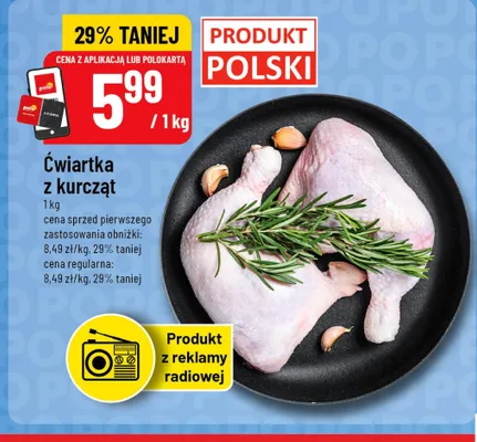 Ćwiartka z kurcząt polska promocja w POLOmarket