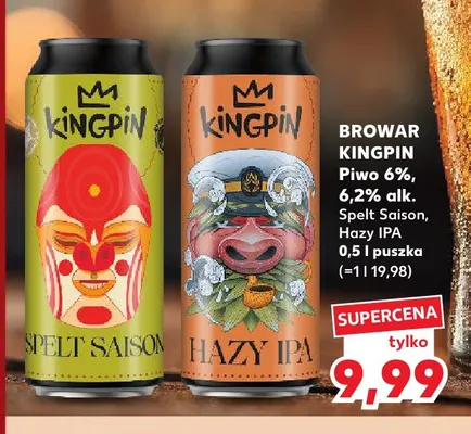 Piwo Browar Kingpin Hazy IPA promocja w Kaufland