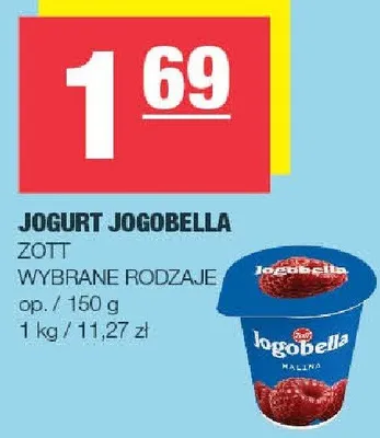 Jogurt Jogobella Zott promocja w SPAR