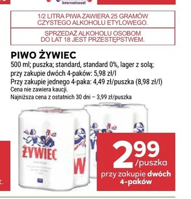 Piwo Żywiec lager z solą promocja w Stokrotka