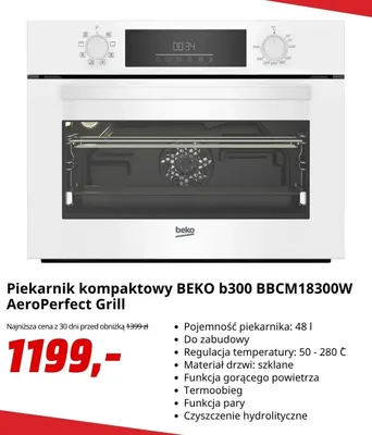 Piekarnik kompaktowy BEKO b300 AeroPerfect Grill promocja w Media Markt