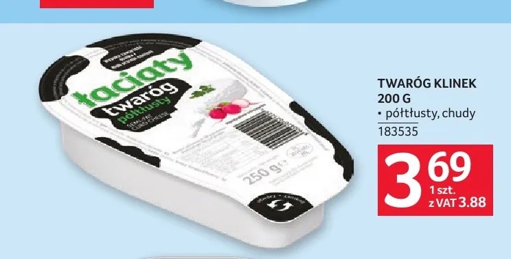 Twaróg klinek Łaciate promocja w Selgros
