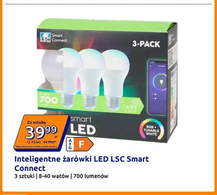 Inteligentne żarówki LED Lsc Smart Connect 3-pak promocja w Action