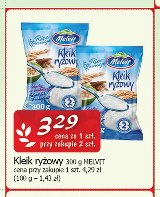 Kleik ryżowy Melvit promocja w CEZAR Delikatesy