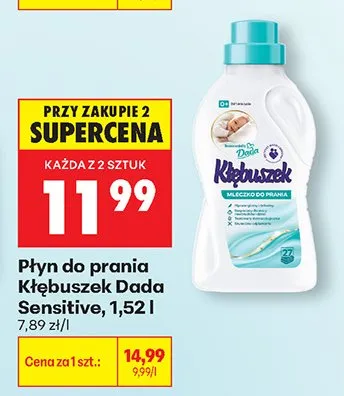Płyn do prania Kłębuszek Dada Sensitive promocja w Biedronka