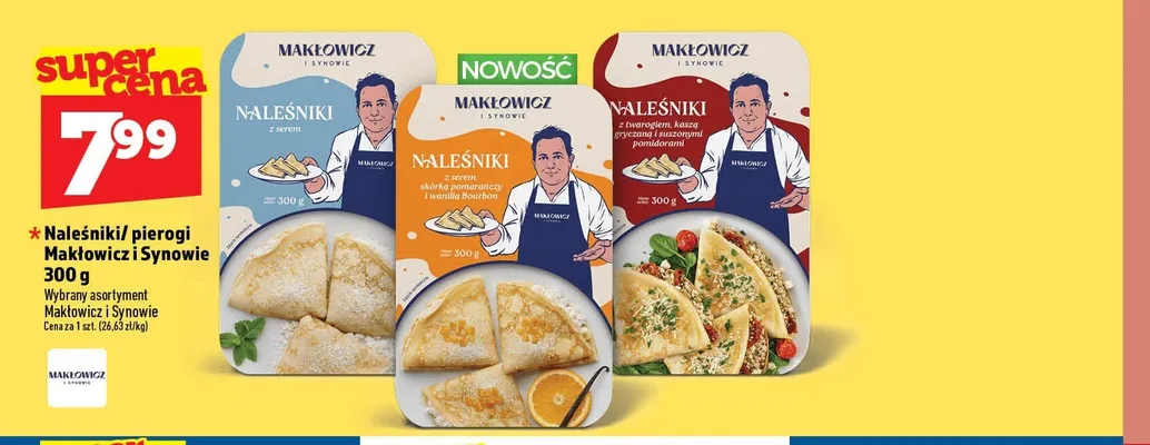 Naleśniki z twarogiem kaszą gryczaną i suszonymi pomidorami Makłowicz i Synowie promocja w TOPAZ