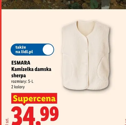 Kamizelka damska sherpa Esmara promocja w Lidl