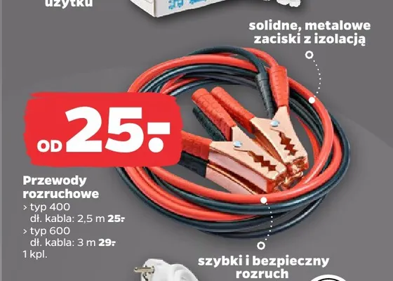 Przewody rozruchowe typ 600 promocja w Netto