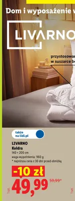 Kołdra Livarno 140x200 cm promocja w Lidl