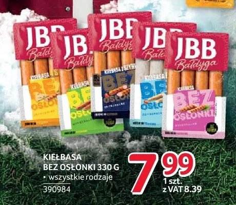 Kiełbasa bez osłonki z serem JBB Bałdyga promocja w Selgros
