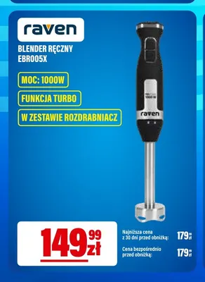 Blender ręczny EBR005X Raven promocja w RTV EURO AGD