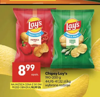 Chipsy ziemniaczane Lay's Papryka promocja w Delikatesy Centrum