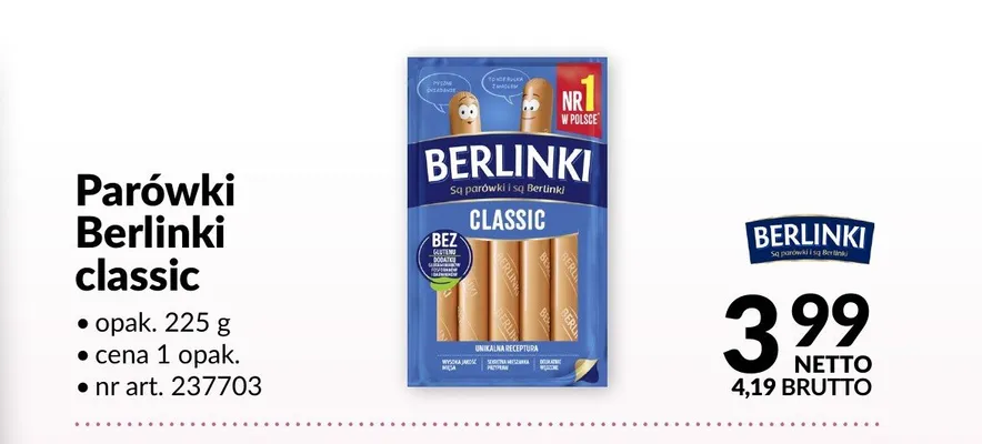 Parówki Berlinki classic promocja w Makro