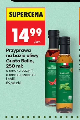 Przyprawa na bazie oliwy o smaku bazylii Gusto Bello promocja w Biedronka