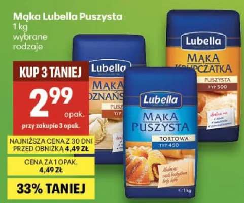 Mąka puszysta promocja w Delikatesy Centrum