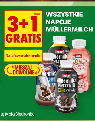 Napoje Müllermilch promocja w Biedronka