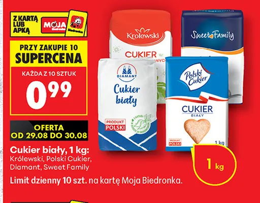 Cukier biały Polski promocja w Biedronka