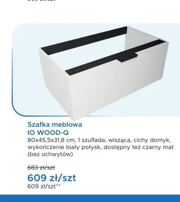 Szafka meblowa IO WOOD-Q 80 cm promocja w Blu Salony Łazienek
