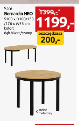 Stół Bernardin Neo promocja w Black Red White