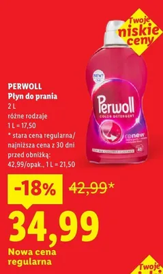 Płyn do prania Perwoll promocja w Lidl