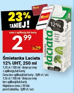 Śmietanka Łaciate 12% UHT promocja w Twój Market