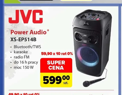 Power Audio XS-EP514B Jvc promocja w Carrefour