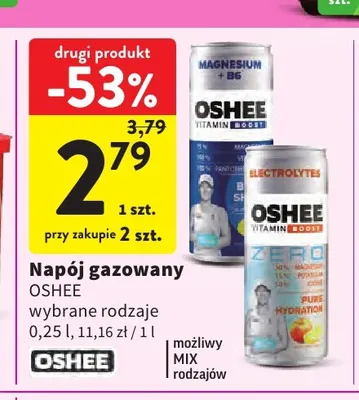 Napój gazowany Oshee promocja w Intermarche