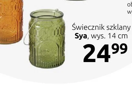 Świecznik szklany Sya promocja w Black Red White