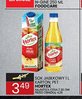 Sok jabłkowy Hortex promocja w Wafelek
