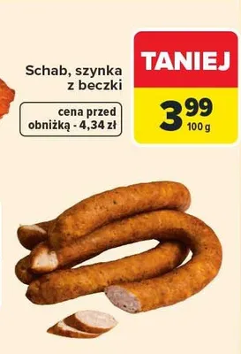 Schab, szynka z beczki promocja w Carrefour
