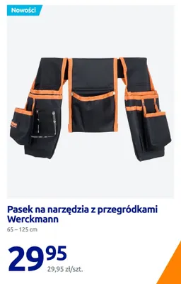 Pasek na narzędzia z przegródkami Werckmann 65-125 cm promocja w Action