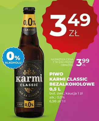 Piwo Classic bezalkoholowe promocja w Duży Ben