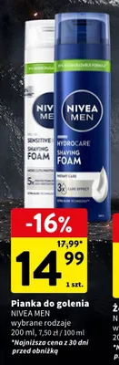 Pianka do golenia Nivea Men promocja w Intermarche