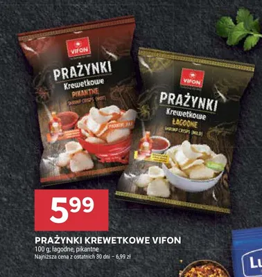 Prażynki krewetkowe Vifon łagodne promocja w Stokrotka