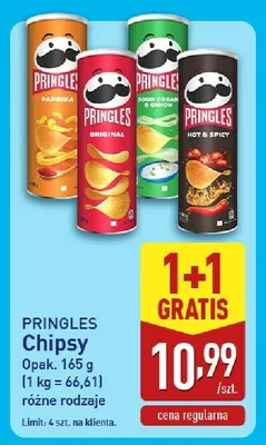 Chipsy, różne rodzaje 1+1 GRATIS promocja w Aldi