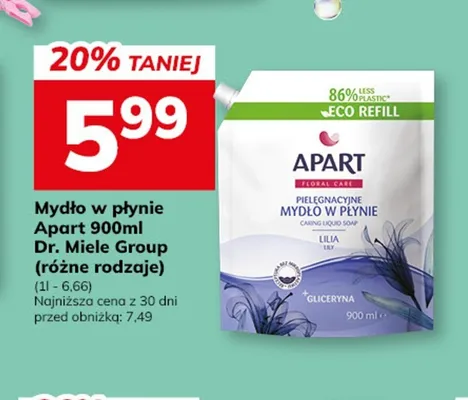 Mydło w płynie Apart Floral Care Lilia zapas promocja w Hitpol