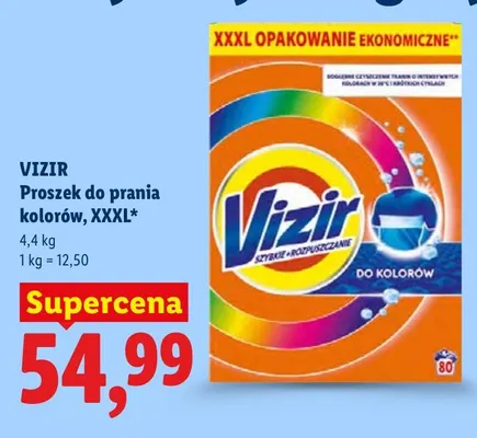 Proszek do prania kolorów XXXL Vizir promocja w Lidl